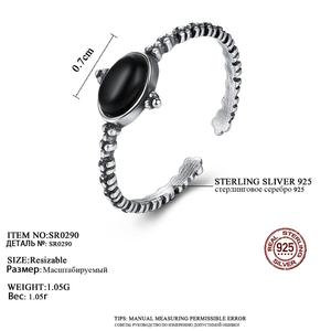 CZCITY nero tailandese <span class=keywords><strong>argento</strong></span> nero <span class=keywords><strong>pietra</strong></span> acciaio zircone <span class=keywords><strong>925</strong></span> Sterling ovale <span class=keywords><strong>anello</strong></span> d'<span class=keywords><strong>argento</strong></span> turco - Product Image 2