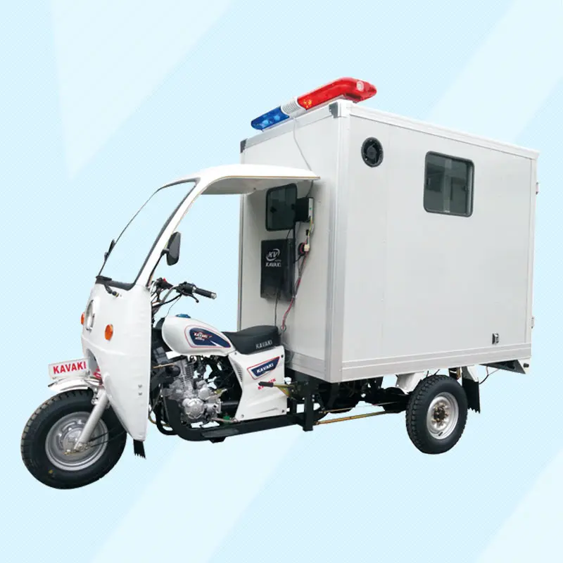 KAVAKI 3 Wheeler Ambulance Car Price Cargo Tricycle with Cabin / Mini Dump Truck by China OEM Manufacturer