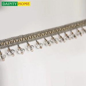 En gros Dentelle Perlée Fringe Chine Fringe Règlage Rideau Gland Cristal <span class=keywords><strong>Embrasse</strong></span> - Product Image 4