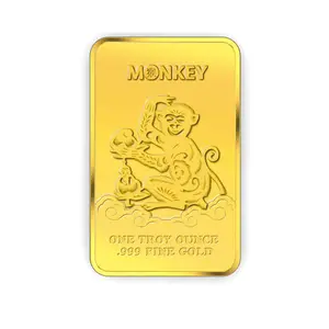 Única novedad decorativa aleación láser águila dorado lingote de metal 50 gramos falso 999 lingote de metal dorado - Product Image 1