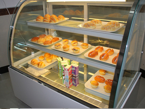 Hiệu Quả Cao Trong Suốt Thủy Tinh Bánh Hiển Thị Cooler/Sa Mạc Tủ/Bánh Kính <span class=keywords><strong>Showcase</strong></span> - Product Image 6