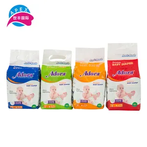 Free sample non woven fabric disposable stock lots baby diaper wholesale