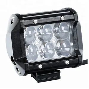 4X4 ATV Lampu Led Mobil Off Road 4 Inci 18W, Lampu Depan DRL Lampu Mengemudi Kabut 4WD Lensa 4D