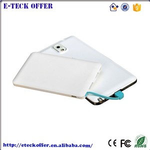 Ultra mince carte de crédit bancaire d'énergie portable 2600mAh avec <span class=keywords><strong>l</strong></span>'impression de logo coloré - Product Image 3