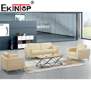 Móveis de Escritório de Luxo, Conjunto de Sofás para Recepção Comercial, Sofá Seccional Moderno em Couro, Sofás Modulares para Sala de Espera - Product Image 2