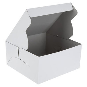 Customizable folding 12 inch Pastry Donut Boxes Manufacturer of Grey and white CCNB duplex cake box paper box