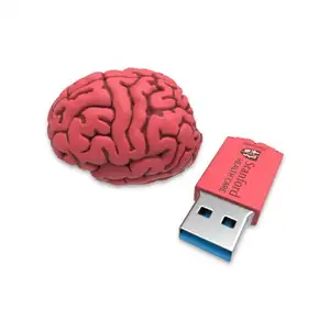 Gitra רפואי גומי סיליקון Pvc מותאם אישית 3d דיסק און קי מוח צורת Pendrive 32gb Usb 3.0 מוח usb מקל 16gb 64gb 128gb