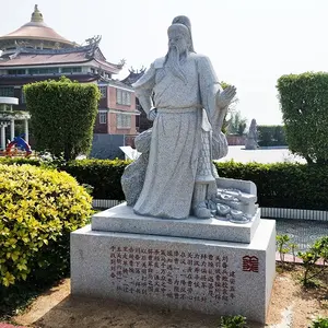 Guan Gong Yu Stone Sculpture Figure Guan Di Temple Kuan Kung Carving Statue Ward Off Evil Spirits Force The God Of Wealth