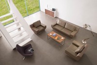 Ensemble de canapés de bureau en cuir moderne, mobilier malaisien 3 places, meubles turcs, canapé classique de salon en bois