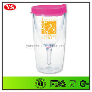 Respetuoso del medio ambiente 10 oz de plástico para bebés taza de <span class=keywords><strong>vino</strong></span> tinto con tapa - Product Image 1