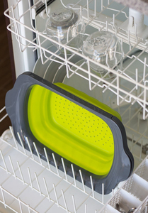 ตะกร้าซิลิโคนใส่ผลไม้รั่วแบบพับได้สำหรับทำความสะอาดเสื้อผ้าและหม้อ - Product Image 2