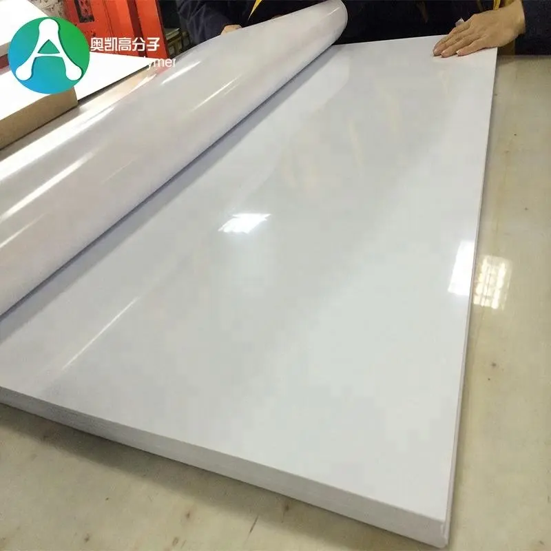 Lámina de PVC blanco brillante de 2mm de grosor para decoración de puertas de plástico