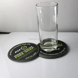 Sous-verre à bière rond de 4 pouces sur mesure, tapis de tasse à bière en papier jetable, sous-verres absorbants d'eau de forme ronde