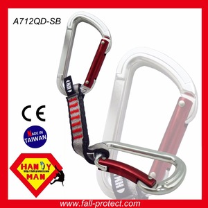 A712QD-SW CE EN12275 อลูมิเนียม 23kN ควิกดรูว์พร้อมตัวล็อคแบบลวดสำหรับปีนเขา - Product Image 4
