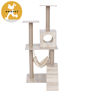 Móveis de madeira de gatos, brinquedos de madeira de árvore de gatos com rede - Product Image 4