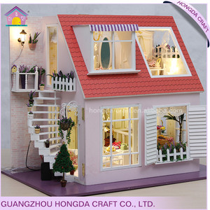 Maison de poupée <span class=keywords><strong>miniature</strong></span> <span class=keywords><strong>en</strong></span> <span class=keywords><strong>bois</strong></span> assemblée avec lumière et musique, fournitures pour maison de poupée, miniatures de meubles pour maison de poupée, vente <span class=keywords><strong>en</strong></span> gros - Product Image 2