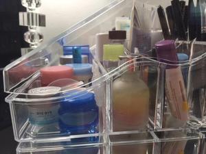 Mỹ Phẩm Acrylic 4 Ngăn Kéo Trang Điểm Tổ Chức Lưu Trữ Hộp Đựng Hiển Thị Với Nắp Mở Phía Trước Nghiêng-Lưu Trữ Mỹ Phẩm - Product Image 2