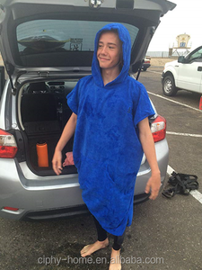 Cotton Surf Beach Hooded Poncho Changing Bath <strong>Robe</strong> <strong>Towel</strong> with Pocket with Embroidery LOGO - Product Image 3