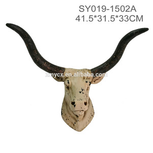 Hotel rustico pared decoración pared decoración placa africana de <span class=keywords><strong>la</strong></span> resina cráneo de búfalo - Product Image 1