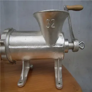 Best quality 32 cast iron tin plated manual professional mincer for meat processing for domestic use