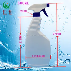 500 ml Ausgang Leistungsstarke Nachfüllbare Kunststoff-sprühflasche