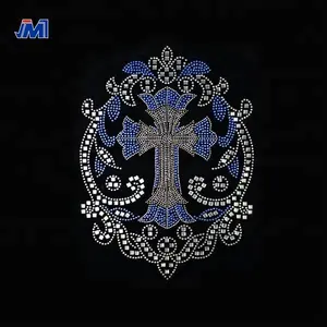 Cute Cross Rhinestone Hotfix Transfers for T Shirts