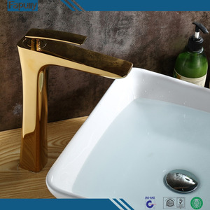 Fapully Haute Qualité à Levier Unique <span class=keywords><strong>D</strong></span>'<span class=keywords><strong>or</strong></span> Plaque Froide Chaude Pont <span class=keywords><strong>Mont</strong></span>é Laiton Robinet <span class=keywords><strong>Jardin</strong></span> M241 - Product Image 6