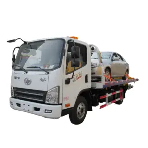 Faw car carrier 5 ton truck lier platform bed onder lift flat terug vrachtwagens tilt lade truck