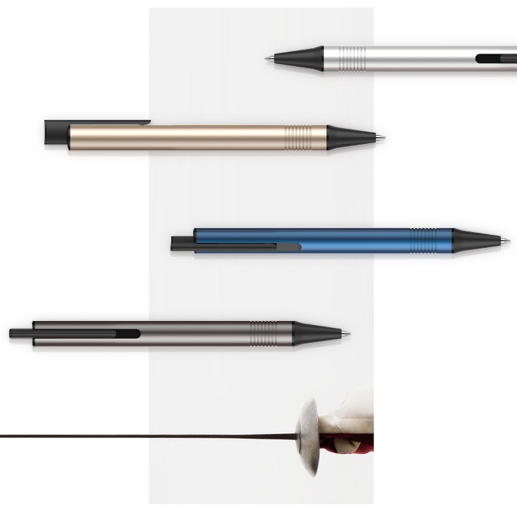 Wholesale 1.0mm Writing Click Ball Refill Ink Ballpoint Pens With Engraved Logo