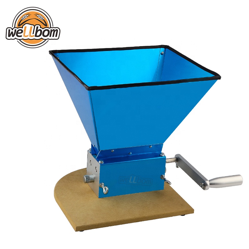 Нержавеющая сталь 3 ролики ячменного солода мельница дробилка Зерна мельница портативная шлифовальная машина с деревянной базой домашнего пивоварения высшего качества