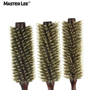 Masterlee Brand Wood Handle <strong>Round</strong> <strong>Brush</strong> Custom Wave Hair <strong>Brush</strong> Luxury Boar Bristle <strong>Brush</strong> - Product Image 3