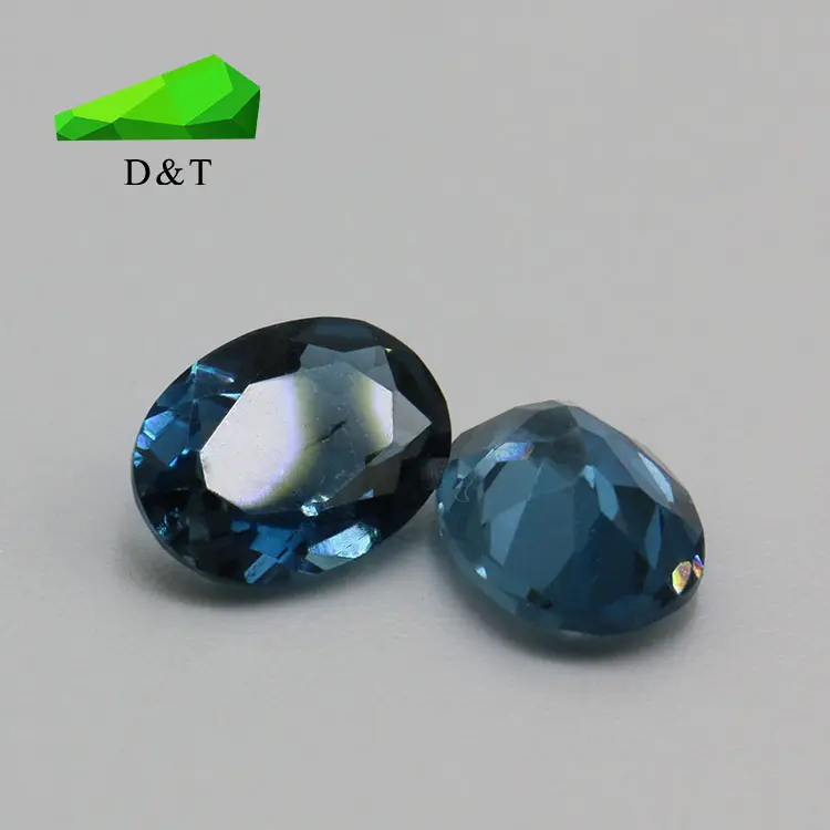 Gema de Topacio Azul natural de Londres, corte de diamante, precio por quilate