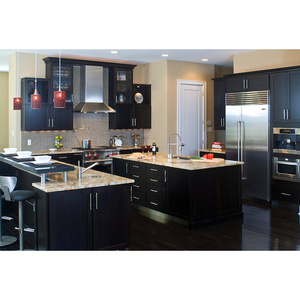 Kurze Lieferzeit Langlebige MDF Modulare Moderne Küchenschränke Spüle Kunstmarmor-Arbeitsplatte Laminat-Harz-Scharnier - Product Image 1