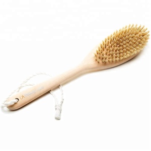 <span class=keywords><strong>Brosse</strong></span> de massage corporelle exfoliante <span class=keywords><strong>anti</strong></span>-<span class=keywords><strong>cellulite</strong></span> à poils longs en <span class=keywords><strong>bois</strong></span> et en poils naturels - Product Image 1