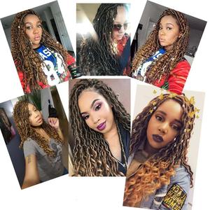Faux locs <span class=keywords><strong>synthétiques</strong></span>, tresses au crochet, tresses de déesse, torsades, cheveux bouclés aux extrémités, <span class=keywords><strong>dreadlocks</strong></span> ondulés, cheveux pour tresses au crochet - Product Image 6