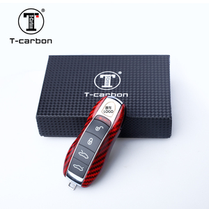 Coque de porte-clés de voiture en Fiber de carbone t-carbon pour <span class=keywords><strong>Porsche</strong></span> <span class=keywords><strong>clé</strong></span> de protection accessoires intérieurs de voiture - Product Image 5