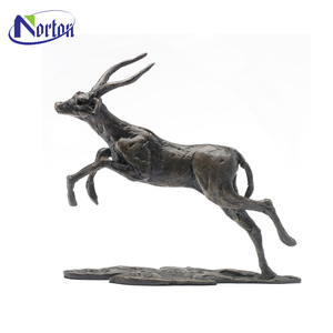 ديكور المنزل الحديث معدن الغزلان تمثال بالحجم الطبيعي الحيوان العتيقة البرونزية الغزلان الغزلان تمثال للبيع - Product Image 4