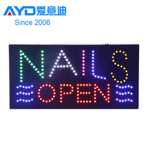 Ali China Express acrylique clignotant ongles paradis LED publicité boîtes à lumière magasin pneu Stand - Product Image 1