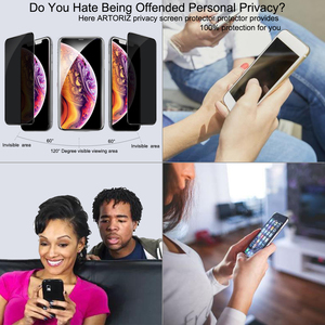 ARTORIZ Chống gián điệp Chống Nhìn Trộm Tempered Glass Scratch Ngăn Chặn Điện Thoại Di Động Riêng Tư Màn Hình Tiết Kiệm Bảo Vệ đối với iPhone 7 8 - Product Image 3