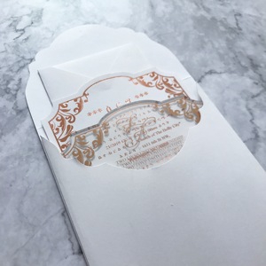 Nhà Kho Tùy Chỉnh Rõ Ràng Acrylic Thiệp Mời Với Phong Bì - Product Image 4