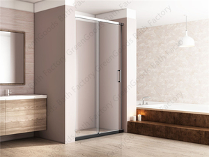 Porte <span class=keywords><strong>Doccia</strong></span> Pieghevoli Moderne con Telaio in Alluminio Spazzolato e Vetro da 6mm con Guarnizioni <span class=keywords><strong>a</strong></span> Fisarmonica per Uso Alberghiero - Product Image 2