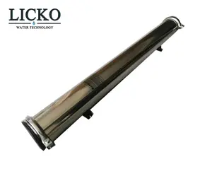 Stainless steel ro membrane housing 4040 with plastic or nylon end cap