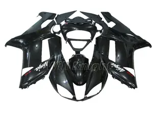 2007 2008 ZX6R untuk Kawasaki ZX636 Fairing Hitam ZX6R 07 08 Cetakan Injeksi Bodywork Ninja Zx6r ZX 6R 2007 2008