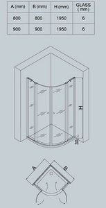 Portes <span class=keywords><strong>de</strong></span> <span class=keywords><strong>douche</strong></span> d'angle coulissantes doubles en verre avec cadre intérieur incurvé et charnières dissimulées <span class=keywords><strong>pour</strong></span> salle <span class=keywords><strong>de</strong></span> bain - Product Image 2
