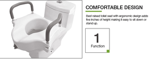 Sedile Rialzato <span class=keywords><strong>per</strong></span> WC <span class=keywords><strong>per</strong></span> <span class=keywords><strong>Disabili</strong></span> e Anziani - Product Image 4