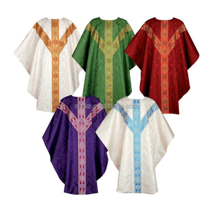 Casulla Monástica Personalizada OEM Spirit Hope, Casulla Gótica con Espalda en Forma de Violín, <span class=keywords><strong>Iglesia</strong></span> Católica - Product Image 6