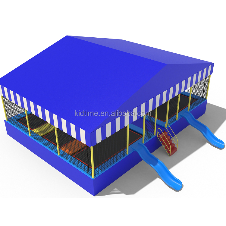 Детская прямоугольная палатка с батутом, тент для парка, для спортивных игр, Большой Весенний уличный батут