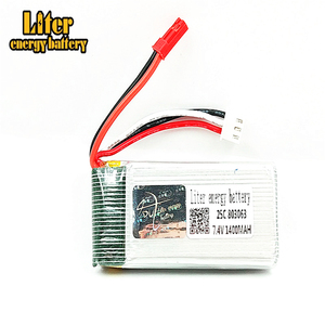 7.4 V 1400 mAH lipo batteria 7.4 V 1400 mAH spina JST 803063 MJX X101/MJX X102H Rc Quadcopter pezzo di ricambio 2 S Lipo batteria - Product Image 5