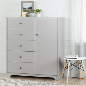 Cómoda Moderna de Madera con 2 Puertas y 5 Cajones, Directo de Fábrica, a Precio Económico - Product Image 6