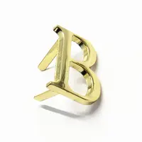 Custom Letters Metal Gold Plate Brand Logo for Leather Bags